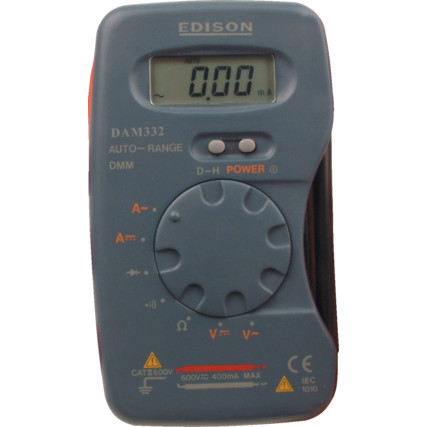 Edison EDI5162600K DAM332 POCKET DIGITAL MULTIMETER