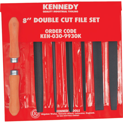 Kennedy KEN0309930K 8″ DOUBLE CUT ENGINEERS FILE SET-8PCE