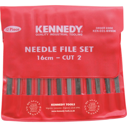 Kennedy KEN0315990K 14cm (5.1/2″) CUT 2 ASSORTED NEEDLE FILE SET-12PCE