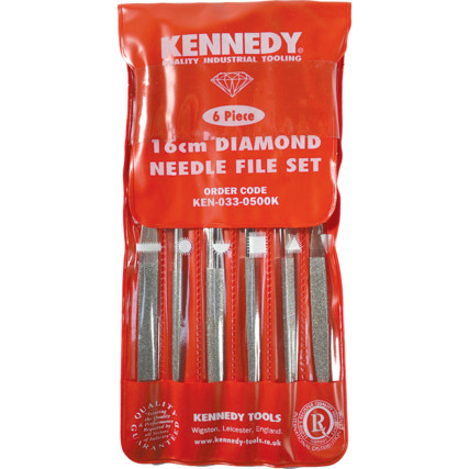 Kennedy KEN0330500K 16cm DIAMOND FILE SET 120/140 GRAIN-6PCE