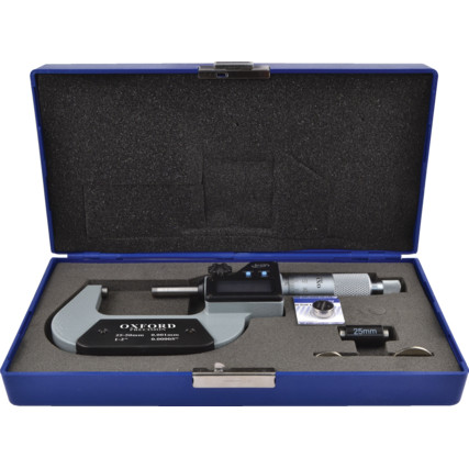 Oxford OXD3313510K 25-50mm/1-2″ IP65 DIGITALEXTERNAL MICROMETER