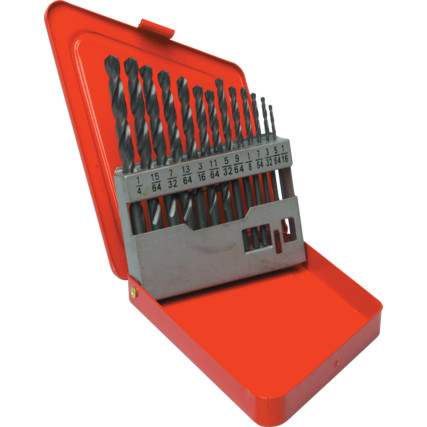 Sherwood SHR0258680K SET OF 13 HSS DRILLS 1/16-1/4″ x 1/64″