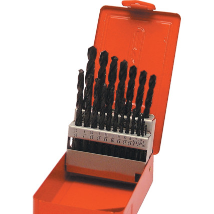Sherwood SHR0258720K SET OF 21 HSS DRILLS 1/16-3/8″ x 1/64″