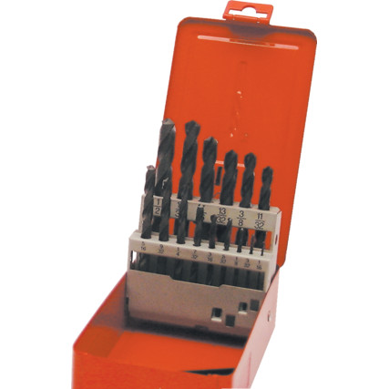 Sherwood SHR0258840K SET OF 15 HSS DRILLS 1/16-1/2″ x 1/32″