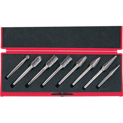 York YRK2109886K 8-PCE DOUBLE CUT BURR SETCUT 6 6mm SHANK