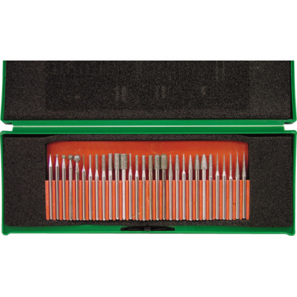York YRK2109900K DIAMOND COATED BURR SET3mm SHANK (30PC)